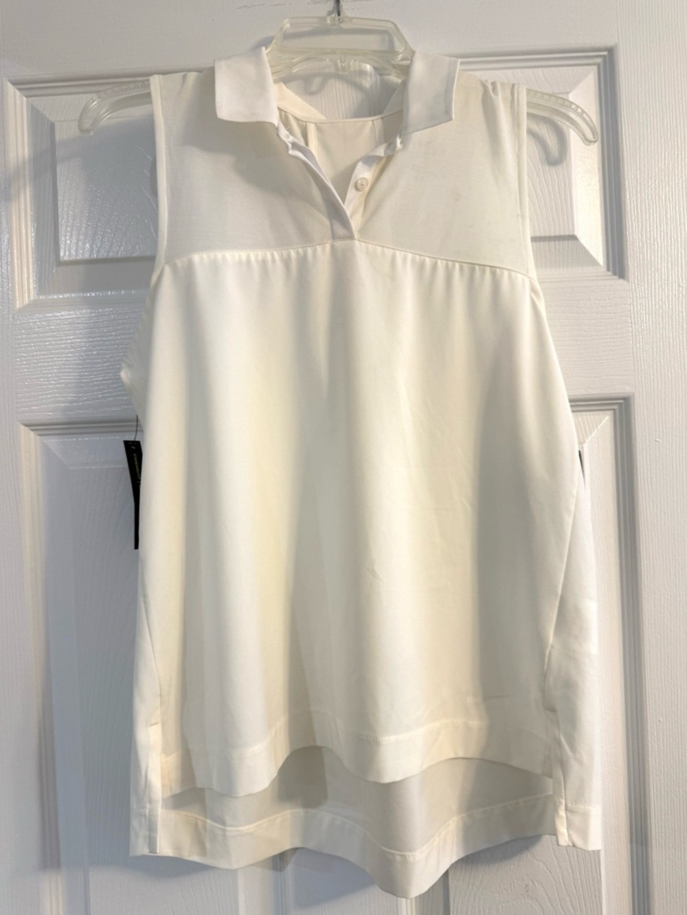Women's Nike Sleeveless Polo Top - White